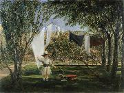 Charles Robert Leslie Child in a Garden with His Little Horse and Cart china oil painting reproduction